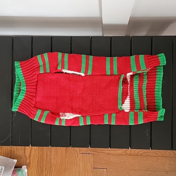 BRAND NEW Dog Sweater Snowman Medium Soft Knit Red Green BRAND NEW IN BAG - Picture 4 of 7